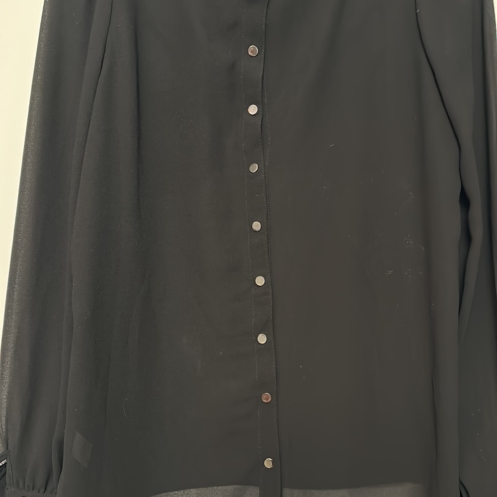 Double Zero Black Sheer Blouse - image 7